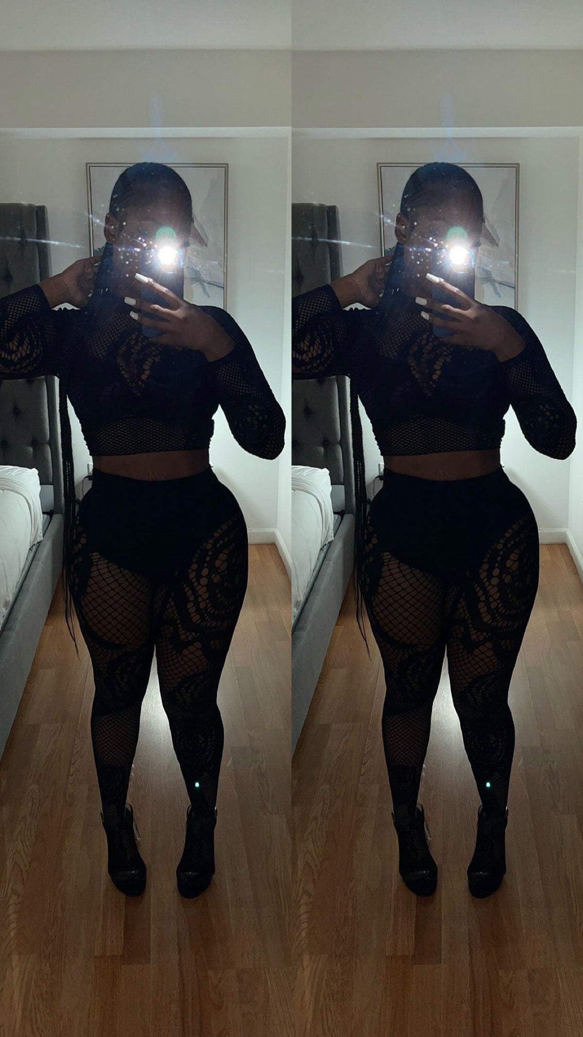 Rose Lace Set-Black